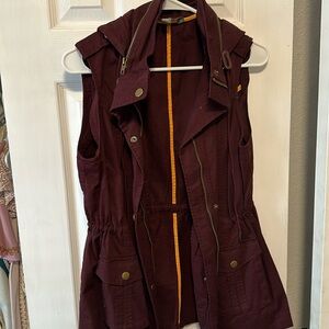 Market & Spruce - wine colored vest